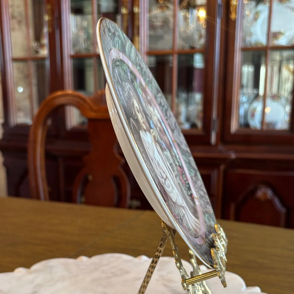 The Bradford Exchange Angelic Plate with Gold Accents~Charity